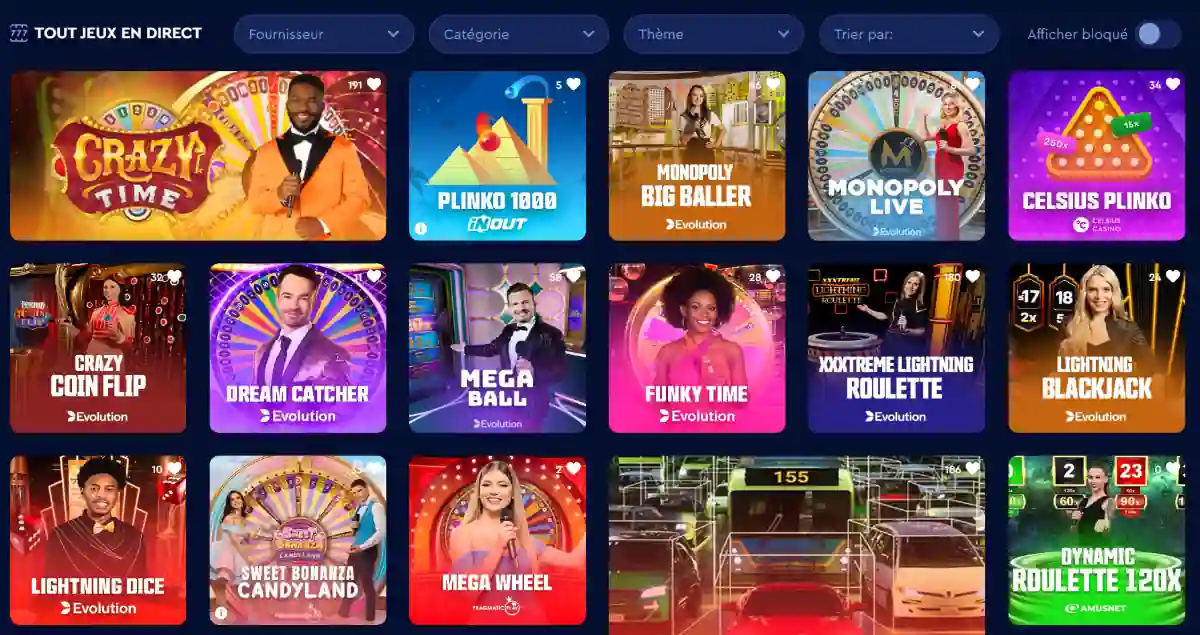 celsius casino machines à sous populaires et jackpots